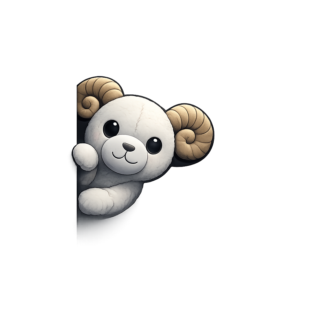 Peeking GoingMerry Sheep
